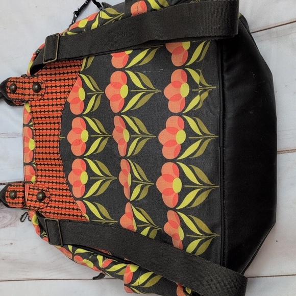 Petunia Pickle Bottom Diaper Satchel Bookbag Purse Bright Bold Floral Design - Picture 4 of 8